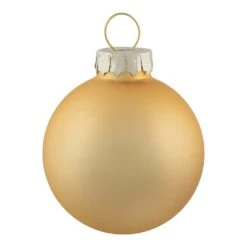 Northlight 10ct Shiny And Matte Champagne Gold Glass Ball Christmas Ornaments 1.75" (45mm) -Northlight 79857903324880