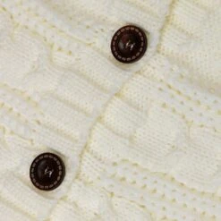 Northlight Knitted Sweater Tree Skirt With Buttons - 84“ - Cream Ivory -Northlight 79857968104144