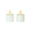 Northlight Pack Of 2 White Battery Operated LED Flickering Amber Lighted Christmas Votive Candles 1.5" -Northlight 80277346275344