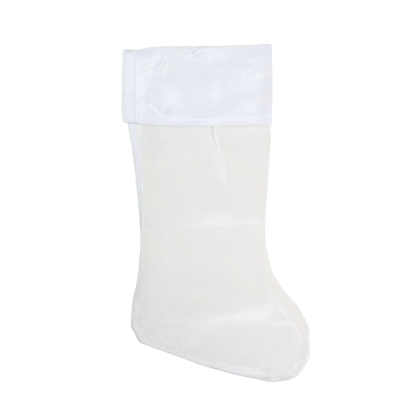Northlight Traditional Velveteen Christmas Stocking - 19" - White 5 Northlight Traditional Velveteen Christmas Stocking - 19" - White - Image 3