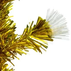 Northlight 3' Pre-Lit Gold Fiber Optic Artificial Christmas Tree, White Lights -Northlight 8070479210578043552
