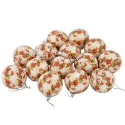 Northlight Decoupage Forest Snowmen Christmas Ball Ornaments - 2.25" (60mm) - 14ct White
