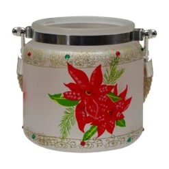 Northlight 4" Hand-Painted Red Poinsettias And Gold Flameless Glass Christmas Candle Holder 15 Northlight 4" Hand-Painted Red Poinsettias And Gold Flameless Glass Christmas Candle Holder -Northlight 8070479211234452128 2