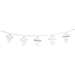 Northlight LED Lantern Christmas Light Set - 3' Clear Wire - 10ct White -Northlight 8070479211247690400