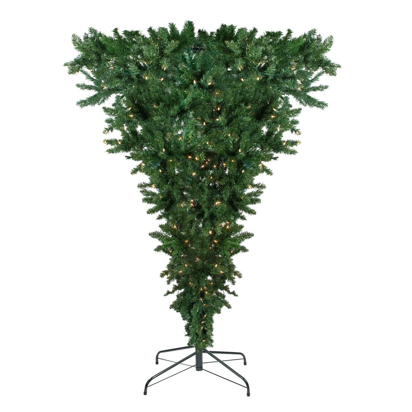 Northlight 7.5' Pre-Lit Green Spruce Artificial Upside Down Christmas Tree - Clear Lights 3 Northlight 7.5' Pre-Lit Green Spruce Artificial Upside Down Christmas Tree - Clear Lights