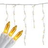 Northlight Mini Incandescent Icicle Christmas Lights - Opaque Gold - 3.5' White Wire - 100ct -Northlight 8070813986996871840