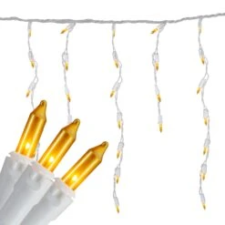 Northlight Mini Incandescent Icicle Christmas Lights - Opaque Gold - 3.5' White Wire - 100ct 13 Northlight Mini Incandescent Icicle Christmas Lights - Opaque Gold - 3.5' White Wire - 100ct -Northlight 8070813986996871840 2