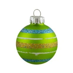 Northlight Matte Glass Christmas Ball Ornaments - 1.5" (40mm) - Multicolor - 10ct -Northlight 8070813987329925792