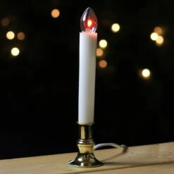 Northlight Single Flicker Flame Christmas Candle Lamp - 8.75" White -Northlight 8070830823818257056