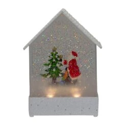 Northlight 8.25" White And Red House Shaped Christmas Snow Globe 13 Northlight 8.25" White And Red House Shaped Christmas Snow Globe -Northlight 8070830824191681184 2
