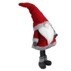 Northlight Standing Christmas Santa Claus Gnome With Faux Fur Trim - 28” - Red And Gray -Northlight 8070830824218813088