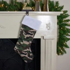 Northlight Camouflage Christmas Stocking With Cuff - 19" - Green And White 11 Northlight Camouflage Christmas Stocking With Cuff - 19" - Green And White -Northlight 8070830824432722592 2
