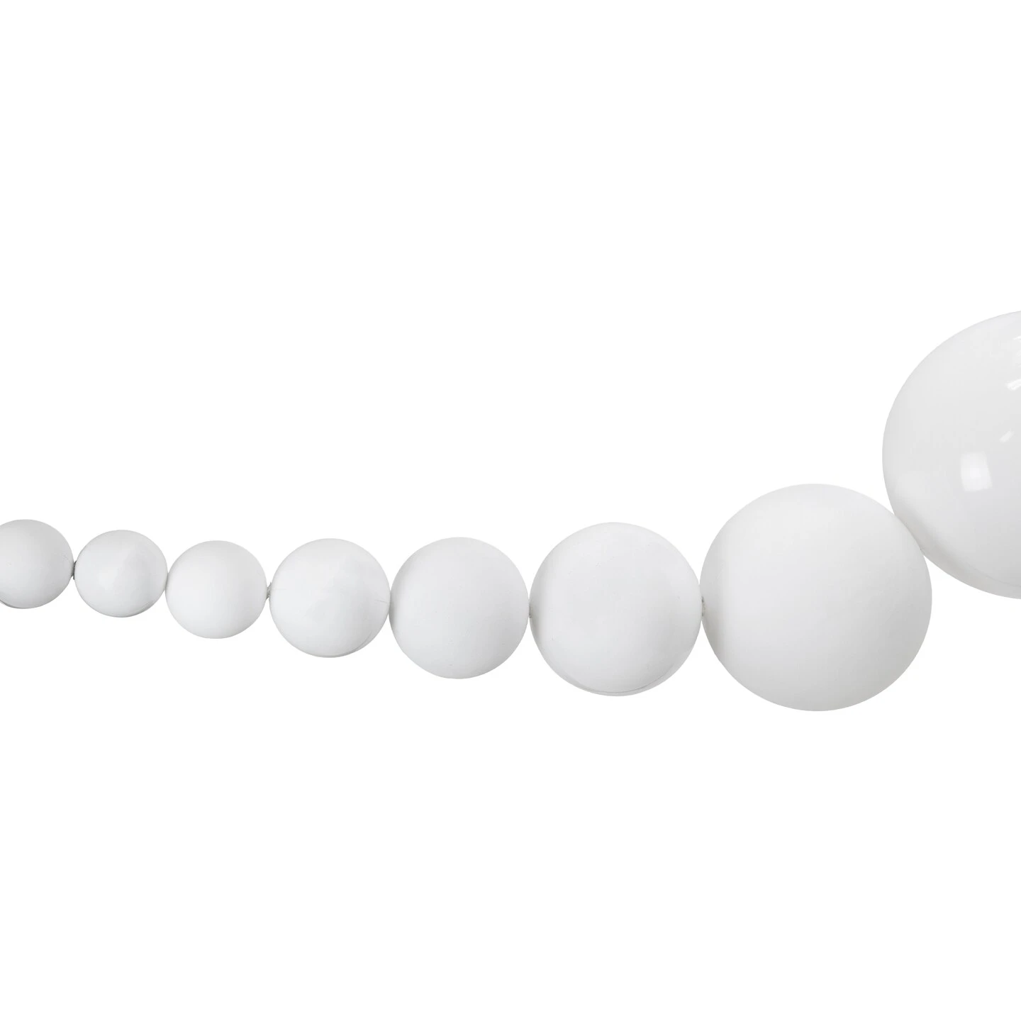 Northlight 6' White Shiny And Matte Shatterproof Ball Christmas Swag 5 Northlight 6' White Shiny And Matte Shatterproof Ball Christmas Swag - Image 3