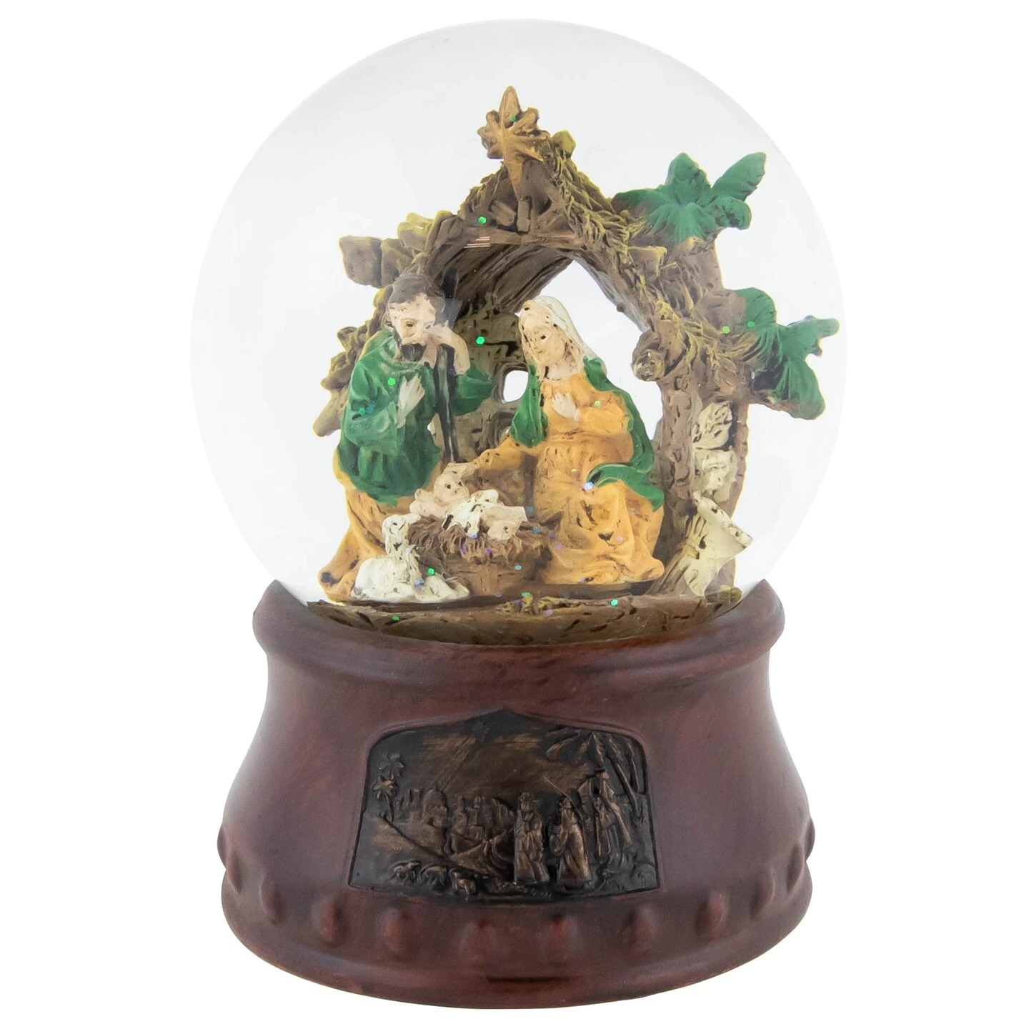Northlight Christmas Nativity Musical Snow Globe - 5.5" Brown 4 Northlight Christmas Nativity Musical Snow Globe - 5.5" Brown - Image 2