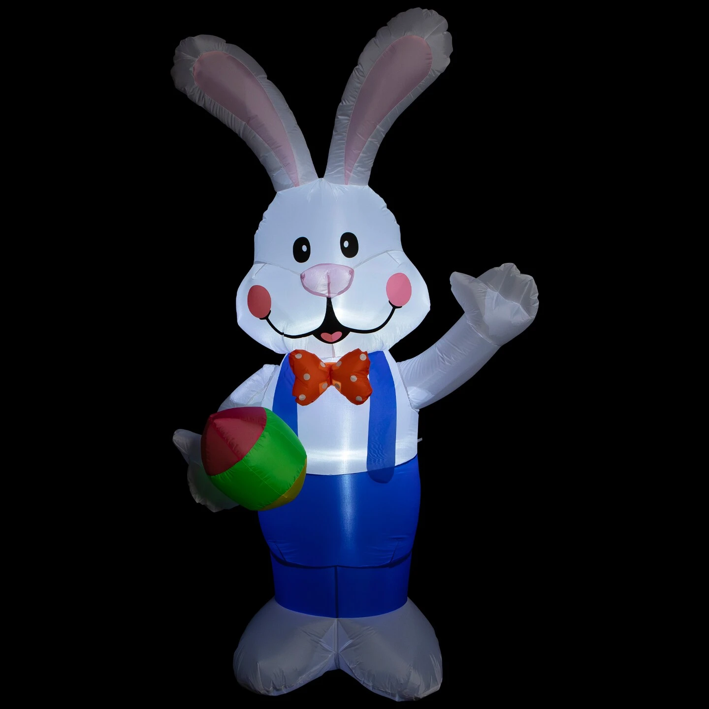 Northlight Inflatable Lighted Standing Easter Bunny With Egg Outdoor Decoration - 7' White 6 Northlight Inflatable Lighted Standing Easter Bunny With Egg Outdoor Decoration - 7' White - Image 4