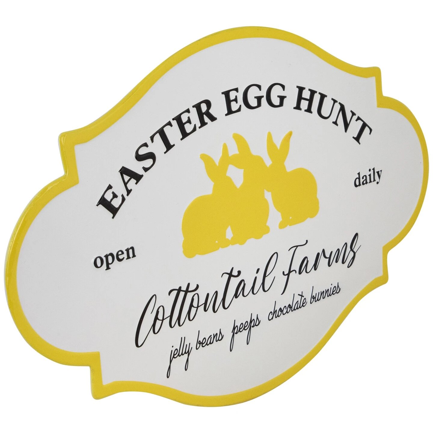 Northlight Easter Egg Hunt Vintage-Style Metal Wall Sign - 17.75" White 7 Northlight Easter Egg Hunt Vintage-Style Metal Wall Sign - 17.75" White - Image 5