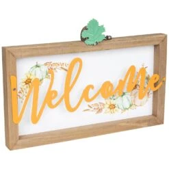 Northlight Pumpkins And Sunflowers Welcome Fall Harvest Wall Sign - 11" Beige 13 Northlight Pumpkins And Sunflowers Welcome Fall Harvest Wall Sign - 11" Beige -Northlight 85875006717776