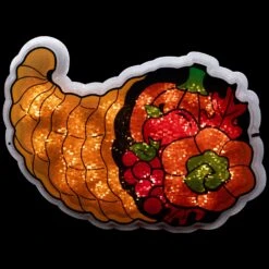 Northlight Pre-lit Cornucopia Thanksgiving Window Decoration – 16" - Red And Gold - Clear Lights 17 Northlight Pre-lit Cornucopia Thanksgiving Window Decoration – 16" - Red And Gold - Clear Lights -Northlight 90114382033872 2