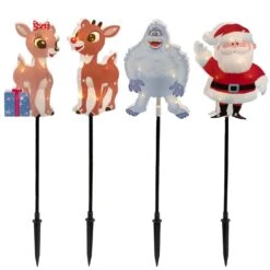 Northlight Lighted Rudolph And Friends Christmas Outdoor Pathway Markers - Set Of 4 Blue 12 Northlight Lighted Rudolph And Friends Christmas Outdoor Pathway Markers - Set Of 4 Blue -Northlight 96010974415696