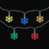 Northlight LED Snowflake Shaped Christmas Light Set - MultiColor - 4' Green Wire - 10ct -Northlight 96313395058000