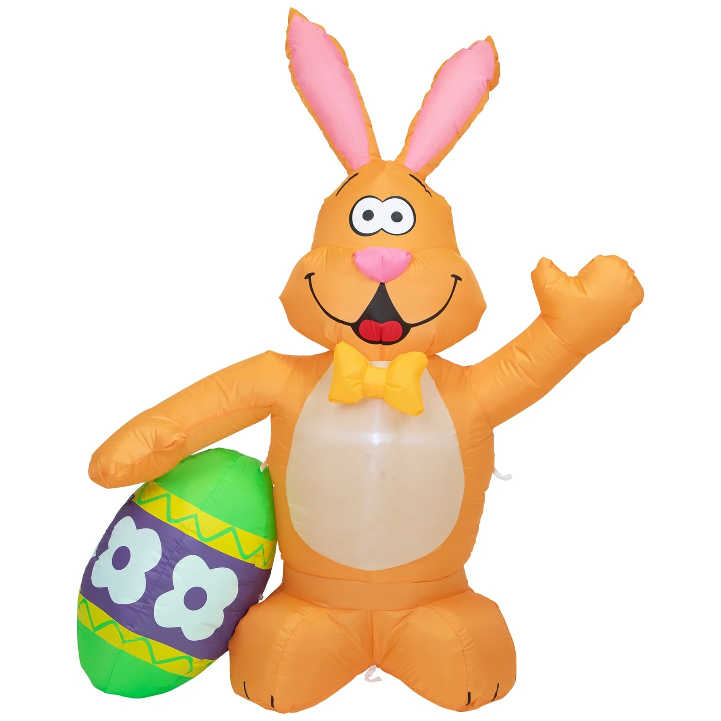 Northlight Inflatable LED Lighted Easter Bunny With Egg Outdoor Decoration - 4' Orange 5 Northlight Inflatable LED Lighted Easter Bunny With Egg Outdoor Decoration - 4' Orange - Image 3