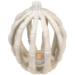 Northlight LED Lighted Skeleton Pumpkin Halloween Decoration - 6.25" Beige 15 Northlight LED Lighted Skeleton Pumpkin Halloween Decoration - 6.25" Beige -Northlight 98732453885360