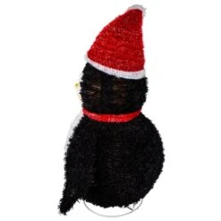 Northlight 32" Pre-Lit Outdoor Chenille Penguin With Santa Hat Christmas Yard Art Decoration -Northlight D027327S 13