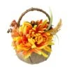 Northlight 9" Autumn Harvest Burlap Pumpkin With Flowers And Fruit Thanksgiving Decoration 1 Northlight 9" Autumn Harvest Burlap Pumpkin With Flowers And Fruit Thanksgiving Decoration -Northlight D040455S 1
