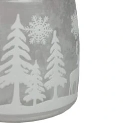 Northlight 5.5" Silver & Winter Scene Christmas Pillar Candle Lantern -Northlight D046162S 13