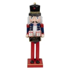 Northlight 14" Wooden Nutcracker With Christmas Countdown Sign