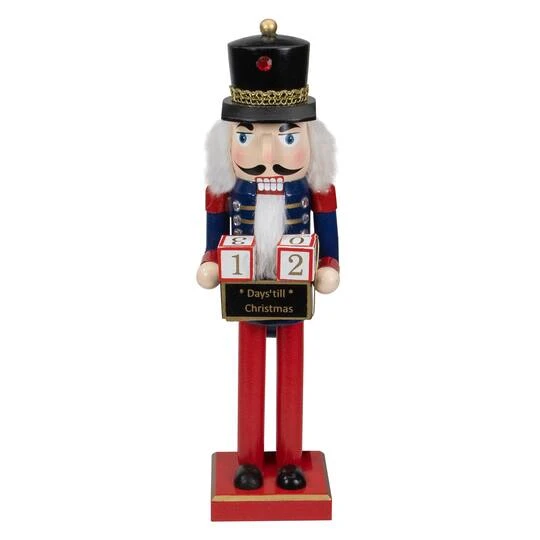 Northlight 14" Wooden Nutcracker With Christmas Countdown Sign 8 Northlight 14" Wooden Nutcracker With Christmas Countdown Sign - Image 6