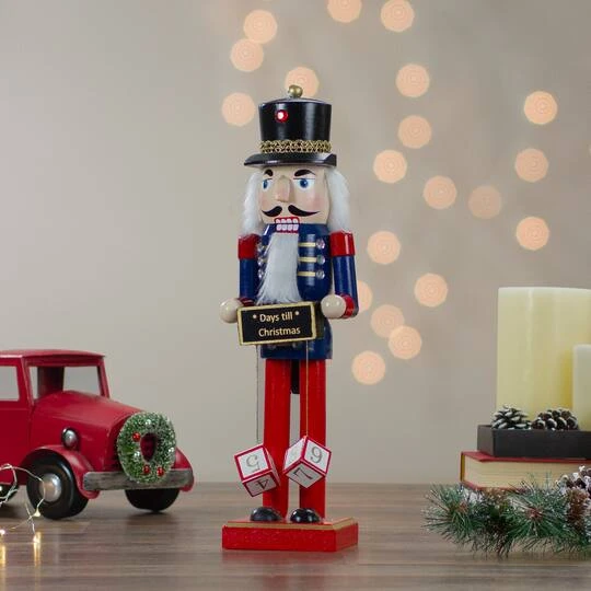 Northlight 14" Wooden Nutcracker With Christmas Countdown Sign 10 Northlight 14" Wooden Nutcracker With Christmas Countdown Sign - Image 8