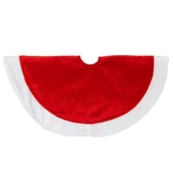 Northlight 18" Red & White Velveteen Mini Tree Skirt 17 Northlight 18" Red & White Velveteen Mini Tree Skirt -Northlight D046305S 16