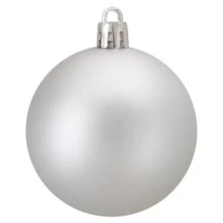 Northlight 60ct Matte Silver Splendor Shatterproof Ball Ornaments 17 Northlight 60ct Matte Silver Splendor Shatterproof Ball Ornaments -Northlight D046307S 13