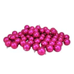 Northlight 60ct Shiny Pink Magenta Shatterproof Ball Ornaments 9 Northlight 60ct Shiny Pink Magenta Shatterproof Ball Ornaments -Northlight D046365S 11