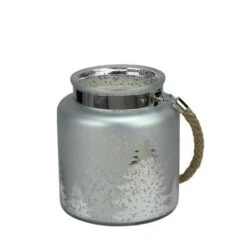 Northlight 8" Reindeer & Tree Silhouette Pillar Candle Holder With Handle -Northlight D046368S 11