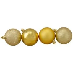 Northlight 60ct Vegas Gold Shatterproof 4-Finish Ball Ornaments 11 Northlight 60ct Vegas Gold Shatterproof 4-Finish Ball Ornaments -Northlight D046402S 13