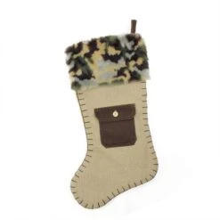 Northlight 20.5" Burlap & Camouflage Christmas Stocking 9 Northlight 20.5" Burlap & Camouflage Christmas Stocking -Northlight D046430S 12
