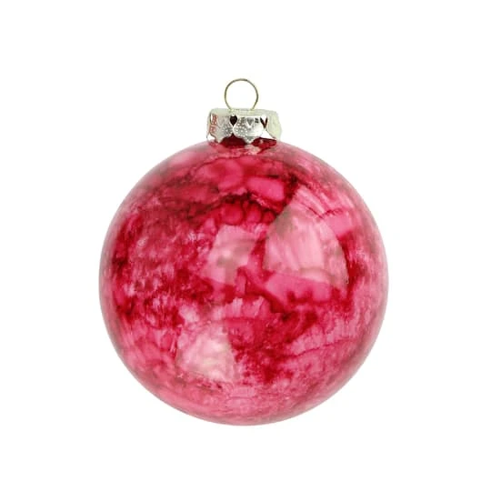 Northlight 4ct Marbled Crimson Red Shatterproof Ball Ornaments 8 Northlight 4ct Marbled Crimson Red Shatterproof Ball Ornaments - Image 6
