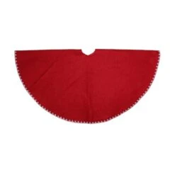 Northlight 26" Christmas Traditions Cardinal Red With White Stitching Mini Tree Skirt 9 Northlight 26" Christmas Traditions Cardinal Red With White Stitching Mini Tree Skirt -Northlight D046434S 11