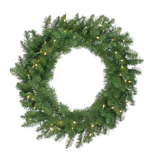 Northlight 30" Pre-Lit Buffalo Fir Artificial Wreath, Warm White LED Lights 6 Northlight 30" Pre-Lit Buffalo Fir Artificial Wreath, Warm White LED Lights - Image 4