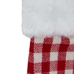 Northlight 7" Red & White Gingham Print Christmas Stocking -Northlight D046473S 12