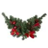 Northlight 24" Unlit Poinsettia, Pine Cone & Ball Swag, Red