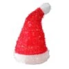 Northlight 12.75" Lighted Iced Tinsel Santa Hat Christmas Tree Topper, Clear Lights 2 Northlight 12.75" Lighted Iced Tinsel Santa Hat Christmas Tree Topper, Clear Lights -Northlight D046595S 1