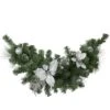 Northlight 30" Unlit Poinsettia, Pine Cone & Ball Swag, Silver -Northlight D046602S 1
