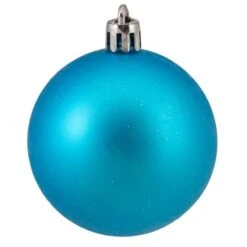 Northlight 60ct Shatterproof Turquoise Blue 4-Finish Ball Ornaments -Northlight D046694S 14