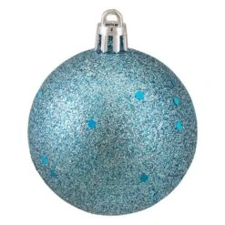 Northlight 60ct Shatterproof Turquoise Blue 4-Finish Ball Ornaments -Northlight D046694S 15