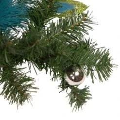 Northlight Pre-Decorated Peacock Feathers & Poinsettias Artificial Garland, Unlit 13 Northlight Pre-Decorated Peacock Feathers & Poinsettias Artificial Garland, Unlit -Northlight D046768S 13