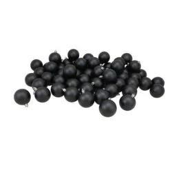 Northlight 60ct Matte Jet Black Shatterproof Ball Ornaments