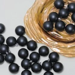 Northlight 60ct Matte Jet Black Shatterproof Ball Ornaments -Northlight D046790S 2